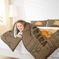 thumbnail image 3 of Manfei Cartoon Orange Fruit Print Twin Comforter Sets,Kawaii Capybara Bedding Set,Brown,Reversible,2 Pieces,1 Comforter and 1 Pillowcase, 3 of 7