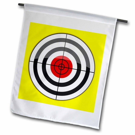 3dRose, Bullseye, 12 x 18 inch Garden Flag