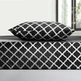 thumbnail image 4 of LDC Lux Decor Collection Bed Sheet Set 4 Piece Microfiber Deep Pockets Bedding Sheets Twin XL - Black White, 4 of 5