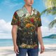 thumbnail image 3 of Balery Floral Rhino With Birds Camisas hawaianas de manga corta para hombre, camisas playeras de corte holgado, camisas de vacaciones con botones,X-Large, 3 of 7