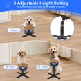 thumbnail image 4 of Cuencos Para Perros Con Soporte Elevado Y Ajustable Con 3 Alturas Y Diseño De Alimentación Inclinado, Soporte Elevado Compatible Con Razas Medianas Y Grandes (Paquete De 2), 4 of 5