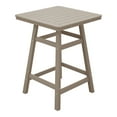 thumbnail image 2 of Costaelm Paradise 30" Square Outdoor Patio Counter High Bistro Bar Table With Umbrella Hole, Weathered Wood, 2 of 9