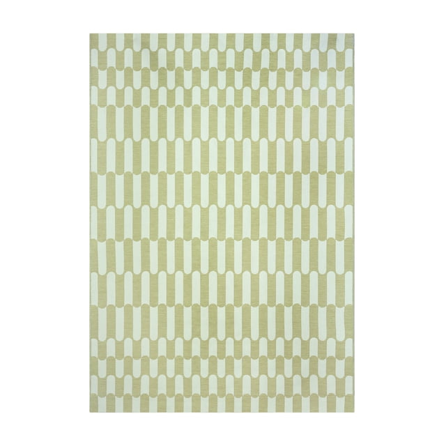 Beautiful By Drew Barrymore 5' x 7' Sage Stripes Outdoor Rug