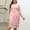 Pink, variant on Plus Size Lace Dress, Women's Elegant Half Sleeve Patchwork Lace Dress for Evening, Date Night