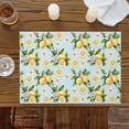 thumbnail image 3 of Spring Summer Lemon Flower Daisy Placemats Set of 6,Wipeable Washable Table Mats for Dining Tables, Retro Botantical Place Mats for Kitchen Event Party Tabletop Decor, 3 of 9