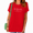 Red, variant on Women's White One Line Shell Turtle Starfish Psalm 46 10 Still God Faith Graphic Short Sleeve Crewneck Black Tops