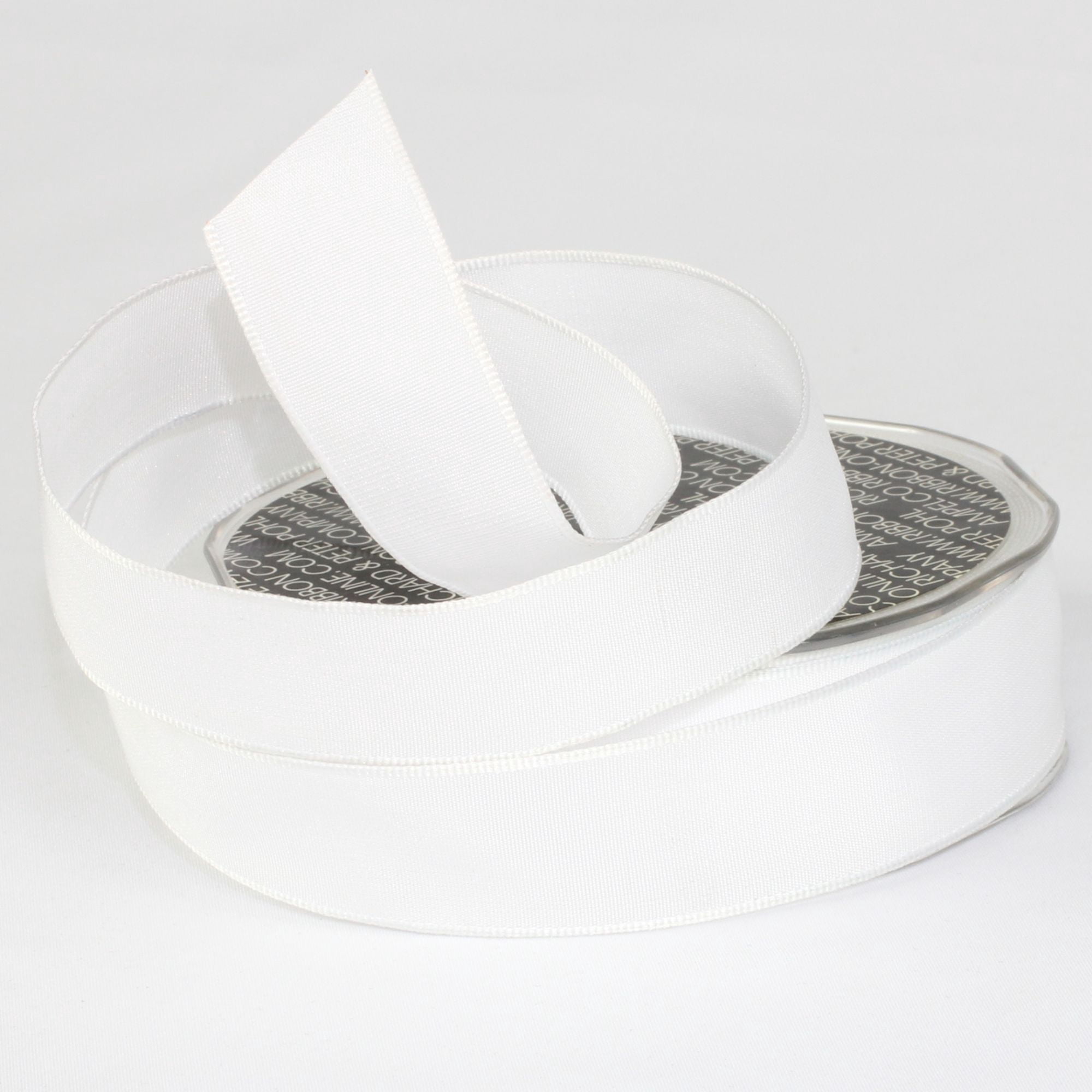 The Ribbon People White Contemporary Wired Craft Ribbon 1" x 54 Yards