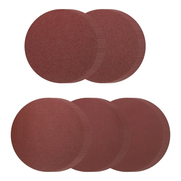 Uxcell 30pcs 8" Hook and Loop Sanding Discs 40-180 Grits Aluminum Oxide Sandpapers
