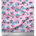 thumbnail image 1 of Soimoi Poly Georgette Fabric Leaves & Floral Artistic Print Fabric by Yard 42 Inch Wide, 1 of 1
