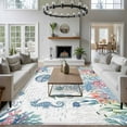 thumbnail image 3 of Coastal Jellyfish Area Rugs 8'x10', Small Throw Rugs for Living Room Patio, Summer Beach Nautical Ocean Coral Seahorse Indoor Outdoor Rug Non-Slip Low Pile Carpet Runner Reversible Floor Mats, 3 of 8