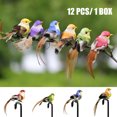 thumbnail image 2 of CAROOTU 12pcs Mini Artificial Birds Simulation Foam Birds Multicolor Craft, 2 of 7