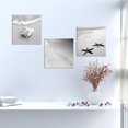 thumbnail image 5 of 3 Piece Black White Tropical Sea Sand Beach Picture Canvas Print Ocean Wave Shell Starfish Poster Printed Painting Retro Nature Seascape Wall Art Decor Framed for Living Room Home Decoration, 5 of 6