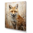 thumbnail image 2 of Designart "Fox Portrait In Minimalist Forest Setting" Animals Fox Wall Art Prints, 2 of 7