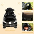 thumbnail image 6 of Aosom Kids Ride On Push Car, Foot-to-Floor Walking Sliding Toy Car for Toddler with Working Horn, Music, Headlights and Storage, Black, 6 of 9