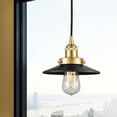 thumbnail image 2 of 616-1PH-SG-M6-BK Innovations Lighting Railroad - 1 Light Mini Pendant In Traditional Style-5.38 Inches Tall and 8 Inches Wide-Satin Gold, 2 of 2