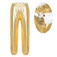thumbnail image 3 of Aislor Girls Jazz Dance Outfit Mock Neck Short Sleeve Sequins Metallic Back Invisible Zipper Crop Top with Pants Gold 10, 3 of 7