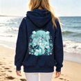 thumbnail image 5 of CAIXIA Womens Hoodies Oversized Zip Up Comfort Cotton Holiday Long Sleeve Top Long Sweatshirts for Women Drawstring Full-Zip Jacket with Pocket Winter Clothing 2026, 5 of 8