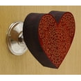 thumbnail image 2 of IBA Indianbeautifulart Mandala Rouge Gravé Boutons de Garde-Robe en Bois Tiroir 10 Pcs, 2 of 3