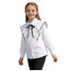 thumbnail image 1 of Odeerbi Camisa de Vestido de Algodón de Las Niñas Collar de Ruffles Camisas de Uniforme Escolar de Manga Larga, 1 of 9