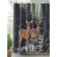 thumbnail image 2 of Deer Animal Shower Curtain, Forest River Nature Scenery Waterproof Shower Curtain Set with 12 Hooks Lightweight Washable Fabric Shower Curtains for Bathroom 72x72 Inches, 2 of 6