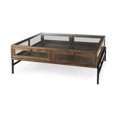thumbnail image 1 of homeroots Salon 393170 Rustique Brun Foncé Brun Shadowbox Table Basse, 1 of 1