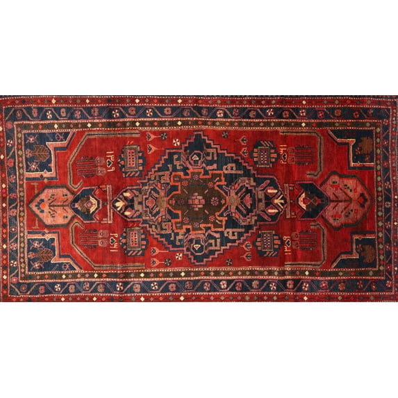 Ahgly Company Machine Washable Indoor Rectangle Traditional Chestnut Brown Area Rugs, 4' x 6'