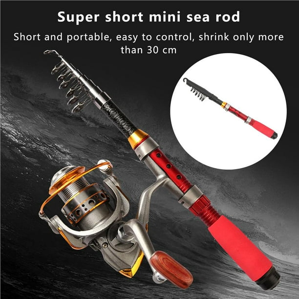 Telescopic Spinning Fishing Pole Ultra Hard 1.8mm Sea Fishing Spinning Rod  Short Sections for Long Shot Portable Tackle