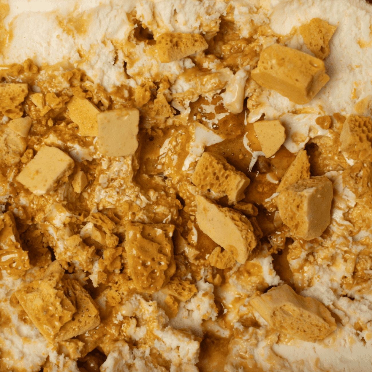 Cold Case Ice Cream Killer Bees Flavor - Gourmet Vanilla Ice Cream with Honeycomb Candy Chunks & Sweet Honey Drizzle - 1 Case, 6 Pints,16 oz/Pint (Frozen)