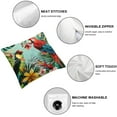 thumbnail image 4 of Acheng Throw Pillow Covers Tropical Palm Tree Parrot Toucan Bird Summer Design Square Pillowcase for Home Decor Sofa Car Bedroom Pillow case,2 Pcs White, 4 of 6