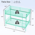 thumbnail image 2 of DeepRoar Bunk Bed Twin Over Twin, Heavy Duty Metal Bunk Bed Frame with Ladder and Guardrail, Convertible 2 Beds, Bunk Bed for Adults and Teens, Space-saving Bunk Bed for Bedroom, Dorm, Easy Assembly, 2 of 8
