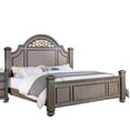 thumbnail image 2 of Queen Bedroom Furniture , Gray Panel Bed, Graceful Floral Headboard Touch Size Gray, Enrapturing Headboard, Decor, 2 of 3