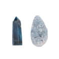 thumbnail image 4 of Unique Bargains Faux Crystal Stone Set Hexagonal Faux Crystal and Raw Stone Decor Women's Accessories for Stress Relax, 4 of 6