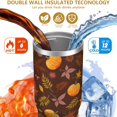 thumbnail image 3 of 30 Oz Tumbler Maple Leaf Pumpkins in Autumn Tumbler with Lid and Straw, Birthday Gift Cup for Friend Women Men Coffee Travel Mug Thanksgiving Day Halloween Christmas Gift Water Bottle, 3 of 7