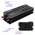thumbnail image 6 of 1300W/2600W Peak Power Inverter DC 12V to AC 110V, 4 AC Outlets & 4 USB Ports (3.1A), Modified Sine Wave Car Inverter with LED Display for RV, Truck, Camping, Home, Emergency Power Black, 6 of 11