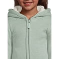 Wonder Nation Girls Sherpa Lined Hoodie, Sizes 418 & Plus