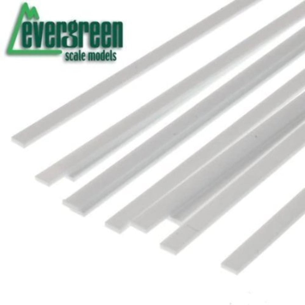 Evergreen Scale Models 100 .010" x .020" x 14" Polystyrene Strips Pack of 10 