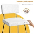 thumbnail image 6 of Upholstered Striped Dining Chairs Set of 8, Velvet Vanity Chair, Modern Side Chair with Thickened Cushion, Full Velvet Upholstered Seat and Backrest, for Dining Room/Living Room/Vanity, White, 6 of 9