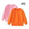 thumbnail image 2 of CYRBOKO Sweatshirts for Boys, Cotton Crew neck Long Sleeve 2 Pack Pullover Tops Orange Size 4-5 T, 2 of 7