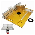 thumbnail image 2 of Upgrade Aluminium Router Table Insert Plate W/ Miter Gauge and Tenon Gauge and Fence for WorkBenches Wood Router Trimmer ,Accurate Measurement, 2 of 6