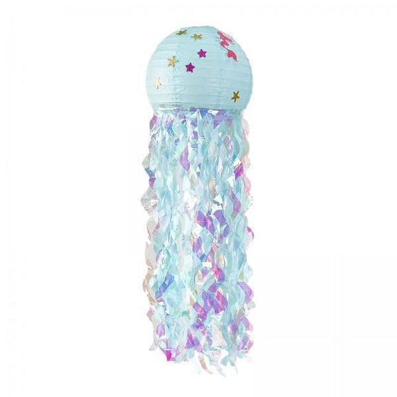 HILABEE 2x Paper Lanterns Mermaid Hanging Bright And Beautiful Mermaid Party Lamp for Nursery Wedding Decorations Bedroom Birthday