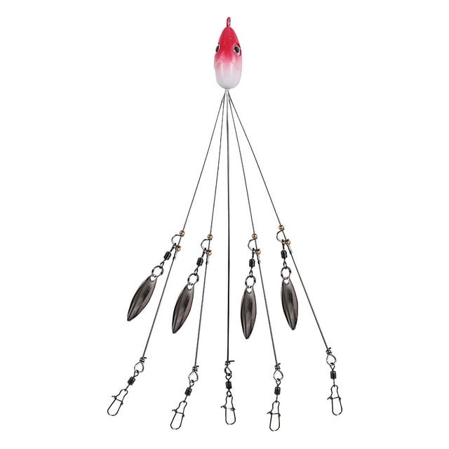 ddioayh Liquidation Leurres de Pêche avec Parasol 5 Bras avec Émerillons à Pression