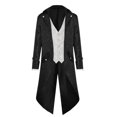 thumbnail image 1 of Fozruso Men's Mid Length Punk Retro Tuxedos(White), 1 of 6