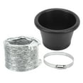 thumbnail image 3 of Front Bumper Air Inlet Pipe, Universal Easy Installation  Air Intake Pipe Funnel Kit Carbon Fiber Style  For Most Vehicles, 3 of 8