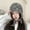 Gray, variant on Autumn And Winter Wool Hat Female Cute Warm Set Women Hat Wild Rainbow Stitching Cap