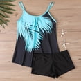 thumbnail image 6 of Qingpeng Plus Size Womens Two Piece Tankini Swimsuit Set Bathing Halter，Printed Top and High Waisted Boyshorts Bathing Suit, 6 of 6