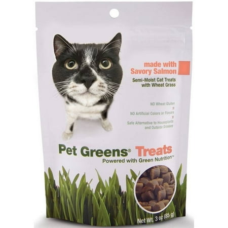 Photo 1 of ( 3 ITEMS) 3 PACKS OF Pet Greens Cat Craves Savory Salmon Semi-Moist Cat Treats EXP SEP 19/2022