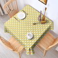 thumbnail image 3 of Christmas Square Tablecloth 42x42 Inch – Waterproof Polyester Printed Table Cover, Wrinkle Resistant & Washable for Kitchen Dining Picnic Party Decor, Single-v4-15, White, 3 of 6