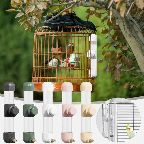 Ganfancp Comedero de Agua Automático para Pájaros Hervidor de Agua con Aguja para Pájaros Grandes Medianos y Pequeños Jaulas para Loros Dispensadores de Agua Colgantes Suministros y Utensilios para P