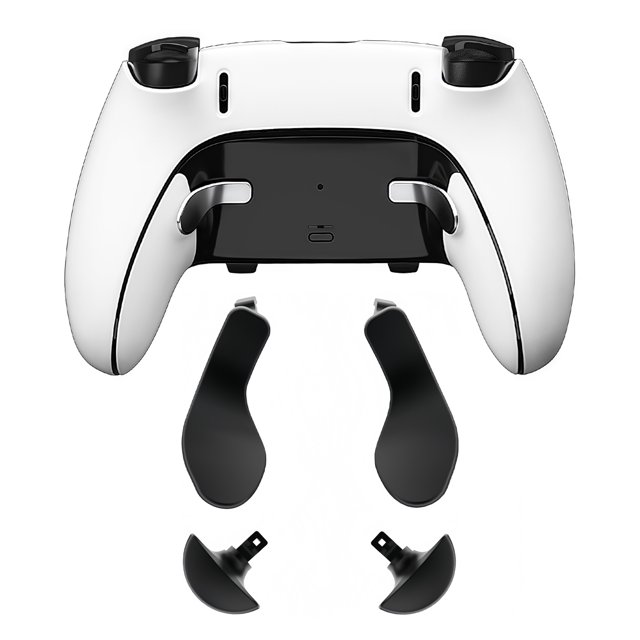 Metal Back Paddle Kit for PS5 Edge Elite Controller - 4PCS Set with Magnetic Attachment, Short & Long Paddles for Enhanced Gaming Performance