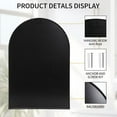 thumbnail image 4 of Arched Wall Mirror 24x36 Inches for Bathroom, Black Aluminum Frame Vanity Mirror, for Bedroom, Living Room, Entryway and Dressing Area Decoration, 4 of 8